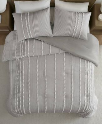 Anslee Stripe 3-Pc. Comforter Set, Full/Queen