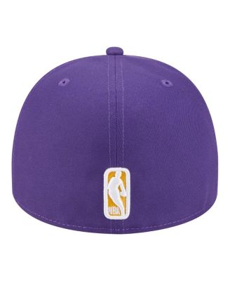 Men's Purple Los Angeles Lakers Injection Cartoon Logo A-Frame 59FIFTY Fitted Hat