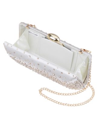 Crystal Scatter Pattern Minaudiere Small Clutch Handbag