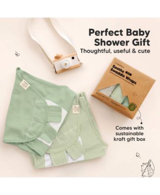 3pk Soothe Wren Swaddle Sleep Sacks, Organic Newborn Swaddles Wrap 0-3 Months, Soft Baby Wearable Blanket