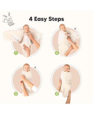 3pk Soothe Wren Swaddle Sleep Sacks, Organic Newborn Swaddles Wrap 0-3 Months, Soft Baby Wearable Blanket