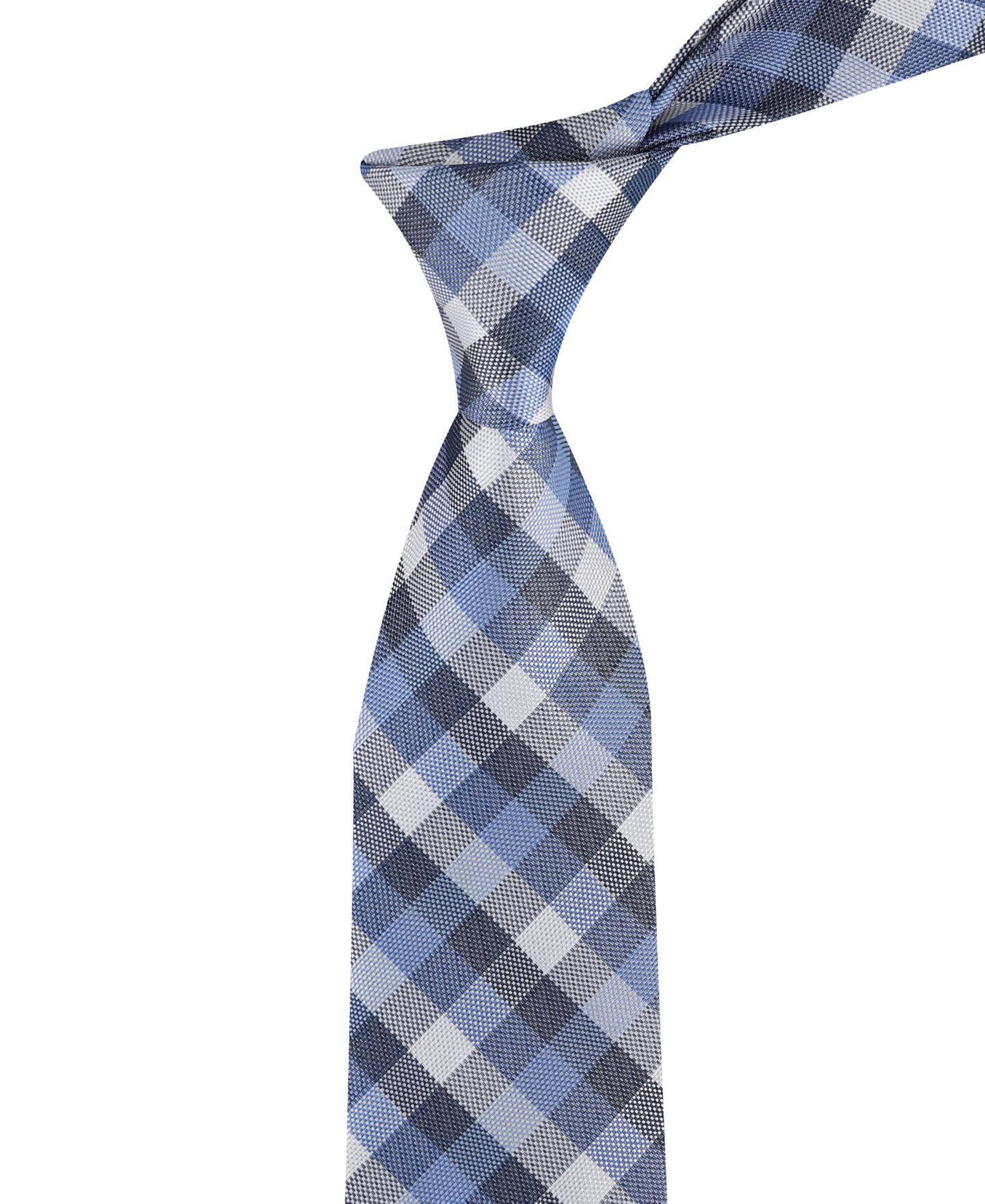 Мужские галстуки Tommy Hilfiger Holden Seasonal Plaid Pattern Tie, цвет: Тёмно-синий — фото 4
