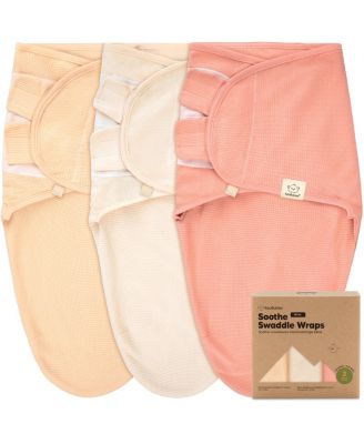 3pk Soothe Wren Swaddle Sleep Sacks, Organic Newborn Swaddles Wrap 0-3 Months, Soft Baby Wearable Blanket