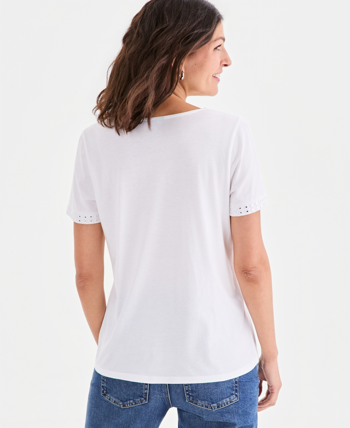 Style & Co Women's Embellished Scoop-Neck Top, Macy's Exclusive