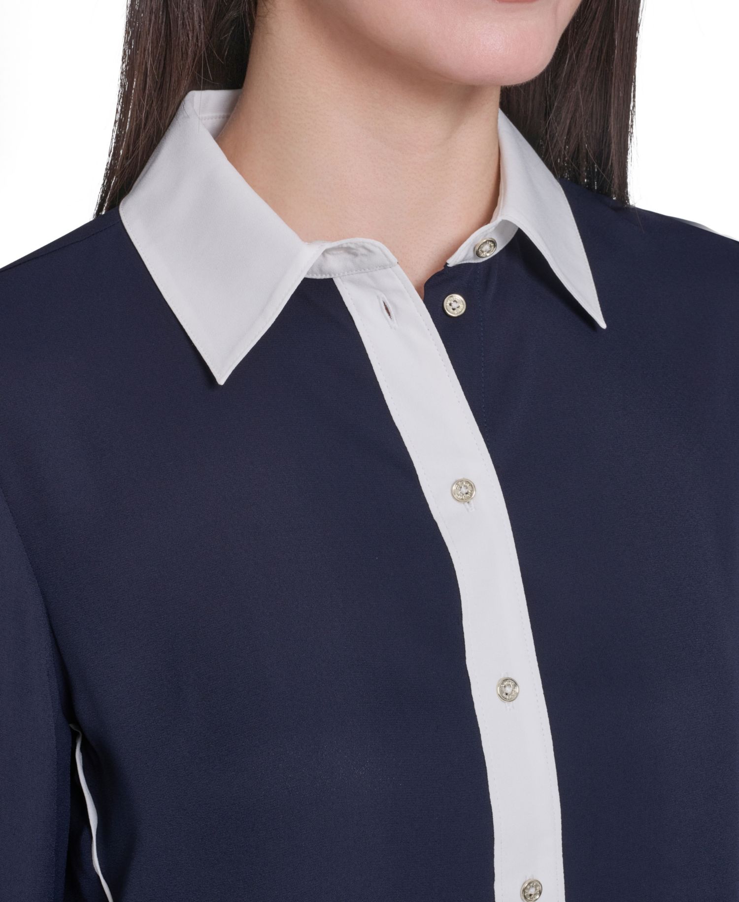 Women's Slim-Fit Button-Up Top