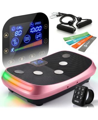 Rhythm 4D Vibration Plate Exercise Machine – Whole Body Workout Platform with Handles, Triple Motors & Remote