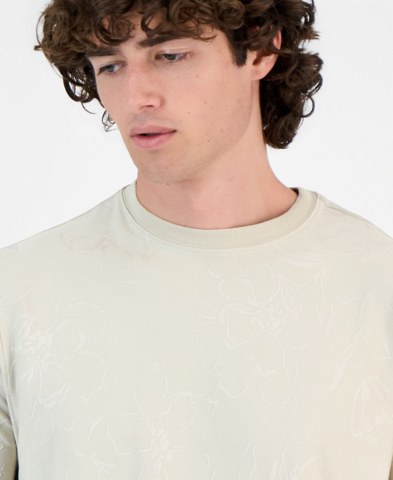 Men's Jacquard Allover Crewneck T-Shirt