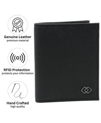 Men's Men RFID Leather Wallet Slim Front Pocket Wallet Business Card Case