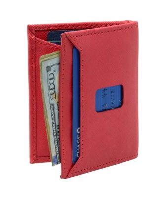 Men's Men RFID Leather Wallet Slim Front Pocket Wallet Business Card Case