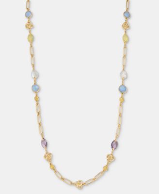 Gold-Tone 42" Stone Knot Strandage Necklace