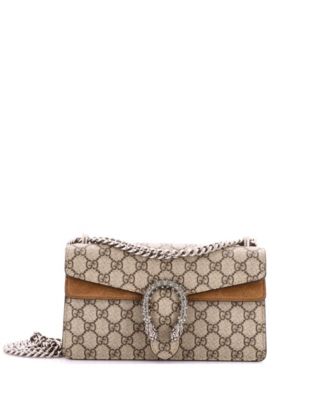 Small Dionysus Bag GG Coated Canvas with Crystal Embellished Metal