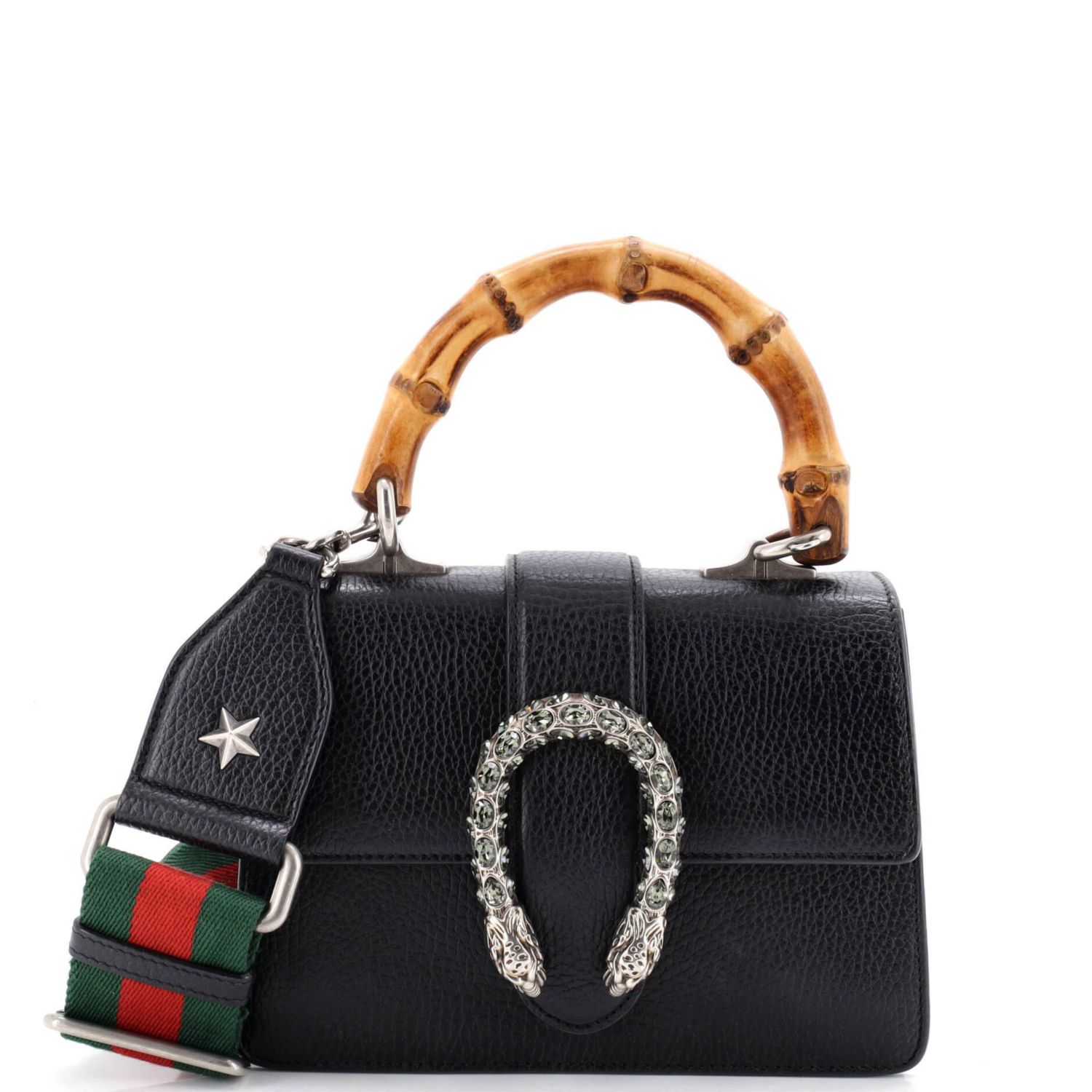Mini Dionysus Bamboo Top Handle Bag Leather