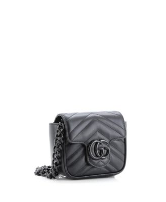 Mini GG Marmont Flap Belt Bag Matelasse Leather