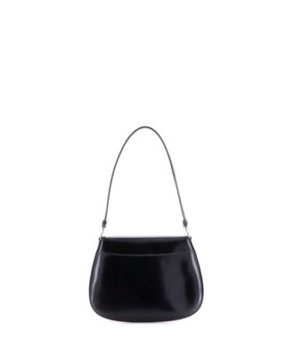 Small Cleo Flap Shoulder Bag Spazzolato Leather