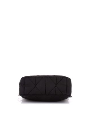 Padded Flap Shoulder Bag Quilted Tessuto
