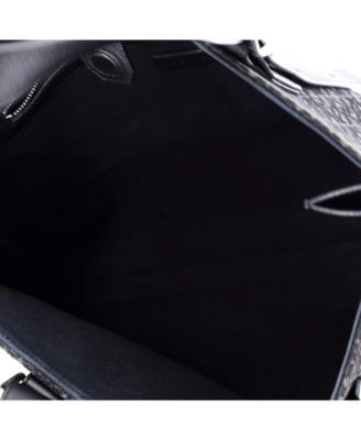 Horizontal Buckle Handle Tote Anagram Jacquard