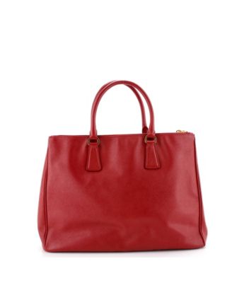 Large Double Zip Lux Tote Saffiano Leather