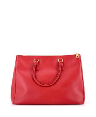 Large Double Zip Lux Tote Saffiano Leather