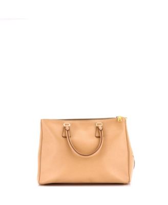Large Double Zip Lux Tote Saffiano Leather