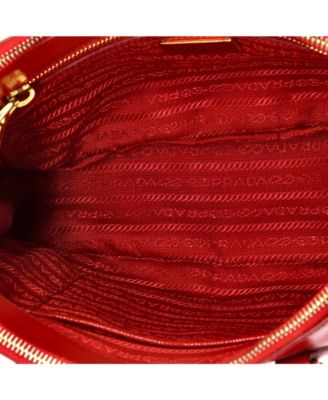 Mini Double Zip Lux Tote Vernice Saffiano Leather