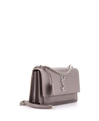 Medium Sunset Crossbody Bag Embossed Leather