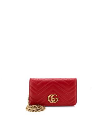 Mini GG Marmont Chain Flap Bag Matelasse Leather