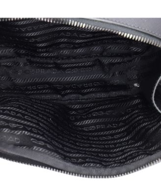 Small Brique Camera Crossbody Bag Re-Nylon with Saffiano Leather