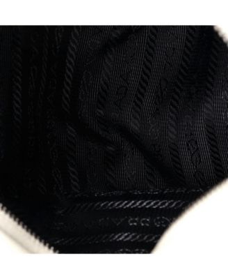 Mini Triangle Logo Zip Crossbody Bag Embossed Leather