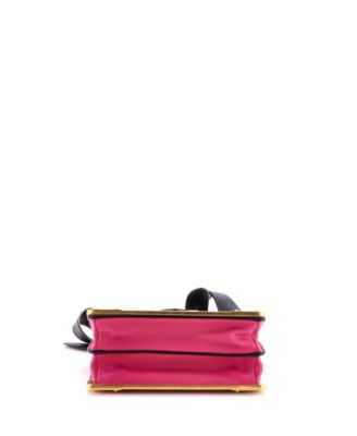 Small Cahier Crossbody Bag Leather and Saffiano Leather