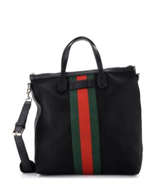Medium Web Zip Tote Techno Canvas