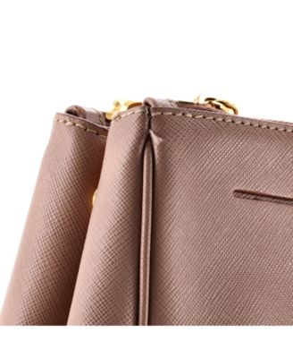 Medium Double Zip Lux Tote Saffiano Leather