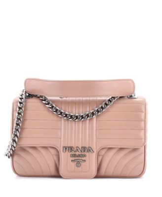 Medium Chain Flap Shoulder Bag Diagramme Quilted Leather