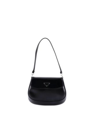 Small Cleo Flap Shoulder Bag Spazzolato Leather