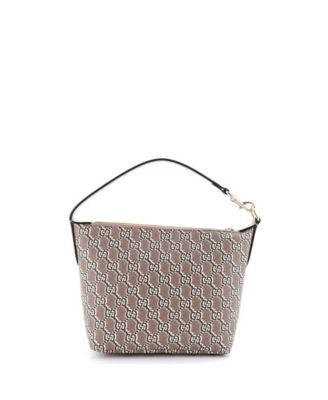 Super Mini Ophidia Zip Shoulder Bag GG Shadow Coated Canvas