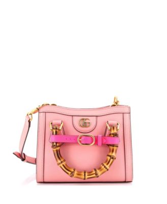 Mini Diana NM Bamboo Handle Tote Leather