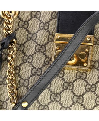 Medium Padlock Chain Tote GG Coated Canvas with Leather