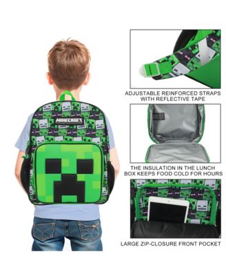Creepers 2-Piece 16"Premium Backpack and Lunch Box Set For School And Travel