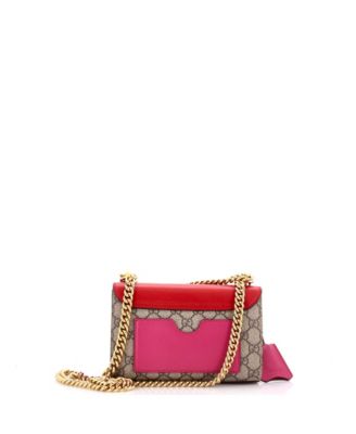 Small Padlock Shoulder Bag GG Coated Canvas and Leather