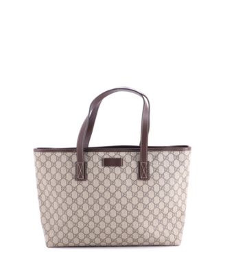 Medium Plus Tote GG Coated Canvas with Leather