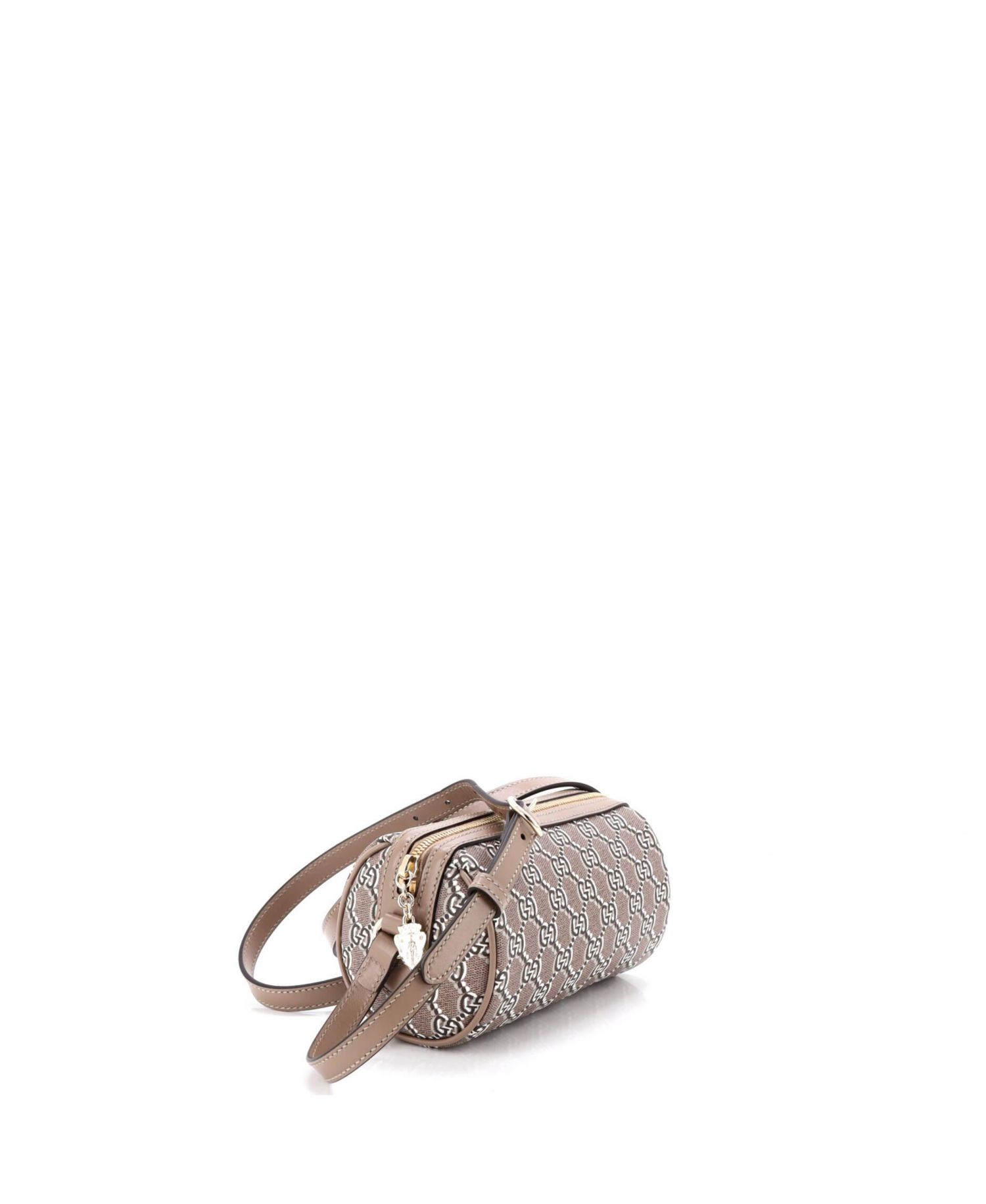 Mini Cylindrical Shoulder Bag GG Shadow Coated Canvas