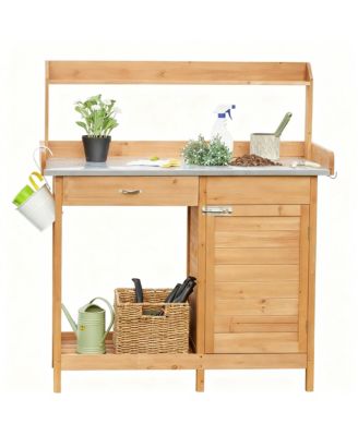 Multifunctional Garden pot plant rack with metal top