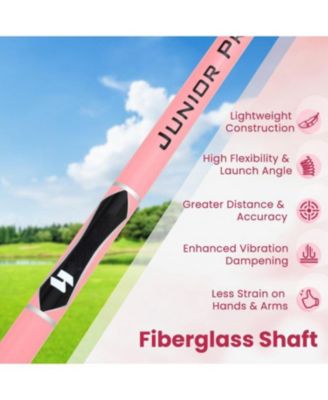 Junior 7 Iron for Kids with Fiberglass Shaft and Headcover