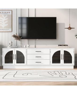 68.9'' TV Stand for TVs up to 75", Media Console Cabinet with 3 Drawers and Adjustable Shelves, Symmetrical Design for Living Room