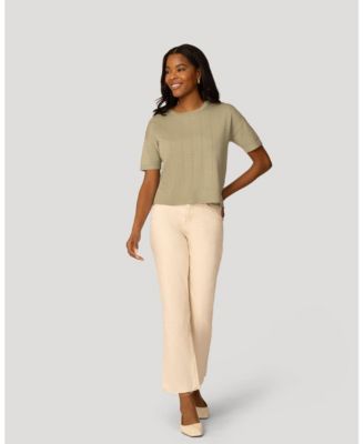 Women's Textured Short Sleeve Sweater