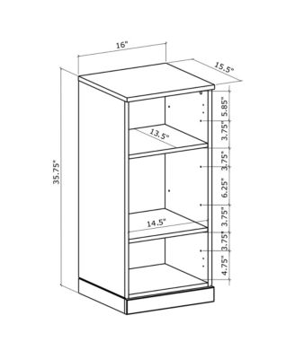 Premium 100% Solid European Oak Hardwood 3-Shelf Modular Bookcase.