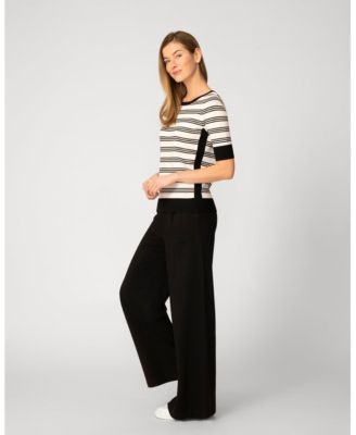 Women's Stripe Boat Neck Sweater