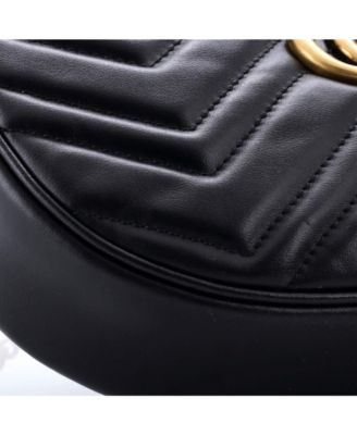 Mini GG Marmont Half Moon Hobo Matelasse Leather