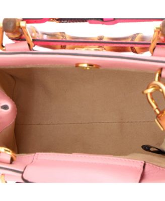 Mini Diana NM Bamboo Handle Tote Leather