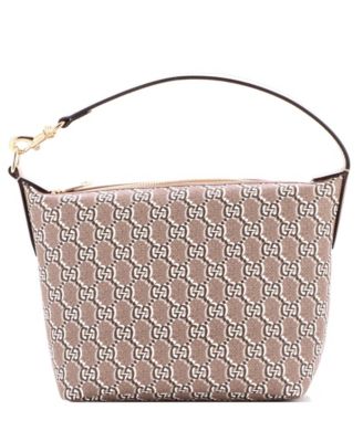 Super Mini Ophidia Zip Shoulder Bag GG Shadow Coated Canvas