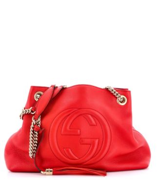 Medium Soho Chain Strap Shoulder Bag Leather